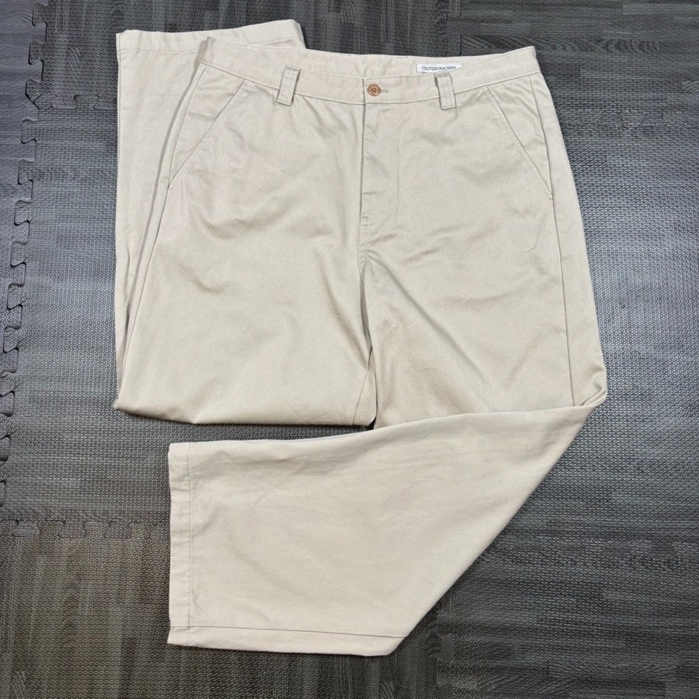 Outerknown Pants Mens 36x30 Beige Canvas Baggy Wide Leg Chino Khaki Regenerative